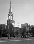 The church in 1947, photographed by Champlain Marcil.