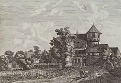 The original Ölper Tower, which was demolished in 1825.