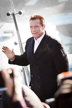 Arnold Schwarzenegger at the presentation of the film The Last Stand in Ritz Carlton, January 23, 2013.