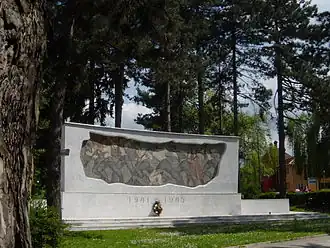Monument to the Revolution by Đorđe Andrejević-Kun in Ivanjica, 1957
