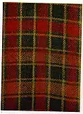 Example of 1920s tartan cloth from Belarus, in a complex non-twill damask weave