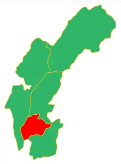 Map of Baljuvon District with Tojikiston highlighted