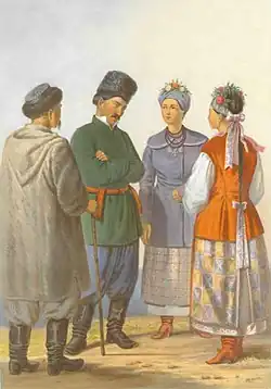 Ukrainians wearing different boots