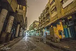 Picture from 2017 featuring an evening scene in the street