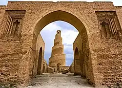 Abu Dulaf Mosque, approximately 15 kilometres (9.3 mi) north of Samarra,[47] commissioned by Al-Mutawakkil in 859
