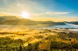 A scenery of Phu Hin Rong Kla National Park in Nakhon Thai