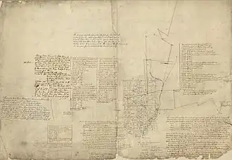 Survey map showing Goose Creek running along North Capitol Street in 1855