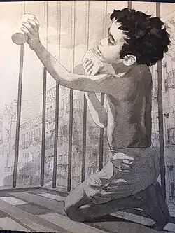 Boy on a Fire Escape