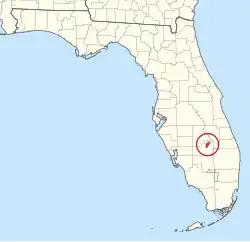 Location of Brighton Seminole Indian Reservation