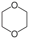 Chemical structure of dioxane