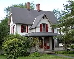 146 Elm Street, Northampton, MA. Built 1874. Stick style.