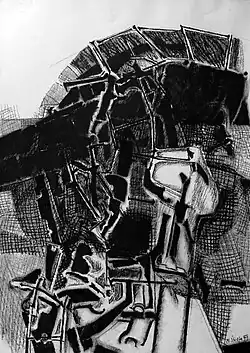 New Nature, 1999, charcoal, 86 x 61 cm