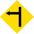 Left angle with local road ahead