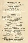1934 AJC Kings Cup showing raceday officials