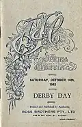 1943 AJC Derby racebook front cover