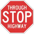 Stop through highway (Ontario) (1955)
