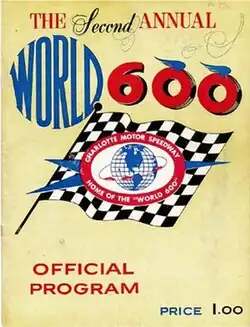 1961 World 600 program cover
