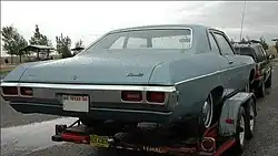 1969 Chevrolet Bel Air in code 53 Glacier Blue Metallic. Original Magic Mirror Finish Lacquer paint