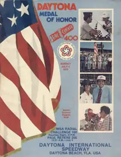 The official program of the 1976 Firecracker 400 NASCAR Winston Cup Series race.