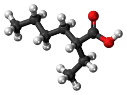 2-Ethylhexanoic acid molecule