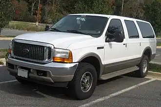 Ford Excursion, extended-length SUV based on a heavy-duty truck platform