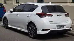 Facelift Corolla ZR hatchback (ZRE182, Australia)