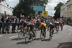 The sprint for the finishing line on stage 3
