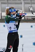 Standing phase at the 2018 Biathlon World Cup in Oberhof