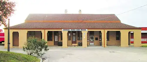 The front of the depot