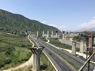 201908 Emei-Miyi Railway and G5 Jingkun Expressway in Lugu.jpg
