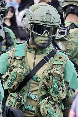 Bruneian soldier in combat dress