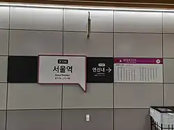 GTX-A Seoul station sign