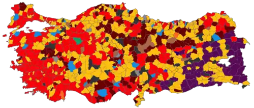      AK Party (356)        CHP (337)        MHP (122)        DEM (65)      YRP (39)        İYİ (24)        BBP (14)        DP (2)        SP (1)        DEVA (1)      TİP (1)        DSP (1)        SOL (1)        Independents (8)