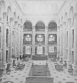 Upper (Bates) hall, Kirby Building, Boylston St., 1858–1895