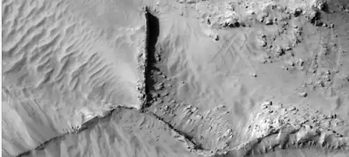 Narrow ridges, as seen by HiRISE.