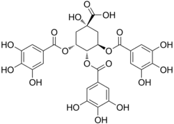 Chemical structure of 3,4,5-tri-O-galloylquinic acid
