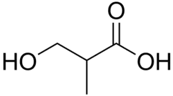 β-hydroxyisobutyric acid structure