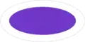 A two-toned oval organisational symbol