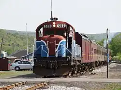 Tioga Central Railroad Engine No. 506 waiting to depart for a Saturday excursion