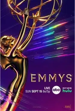 Poster depicting an Emmy statuette and basic broadcast details