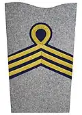 Sleeve insignia on uniform m/1906 for a captain.