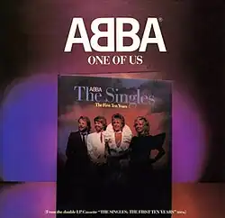 The US single cover for "One of Us", released in 1983.