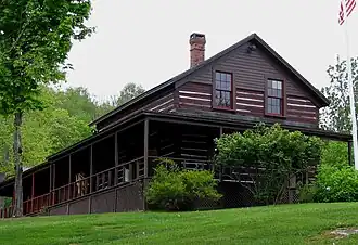 The Log Hotel, listed on the National Register of Historic Places