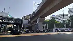 The MRT station seen from the CSW intersection, 2020