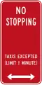 (R5-405) No Stopping (Taxis Excepted) (used in New South Wales)