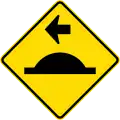 (W3-4) Speed Hump on Left (used in South Australia)