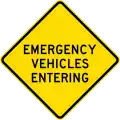 (MR-WDO-11) Emergency Vehicles Entering (used in Western Australia)