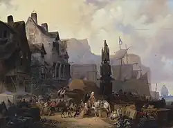 W, Nuijen, A busy port in Normandy, 1836, oil on canvas, 81 x 110 cm, Teylers Museum