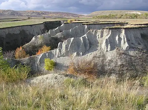 A gully in Saratov Oblast, Russia