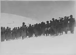 Fanfare of the band of the 84th Infantry, in from of Livadia, to the west of the Vardar on 20 January 1917.